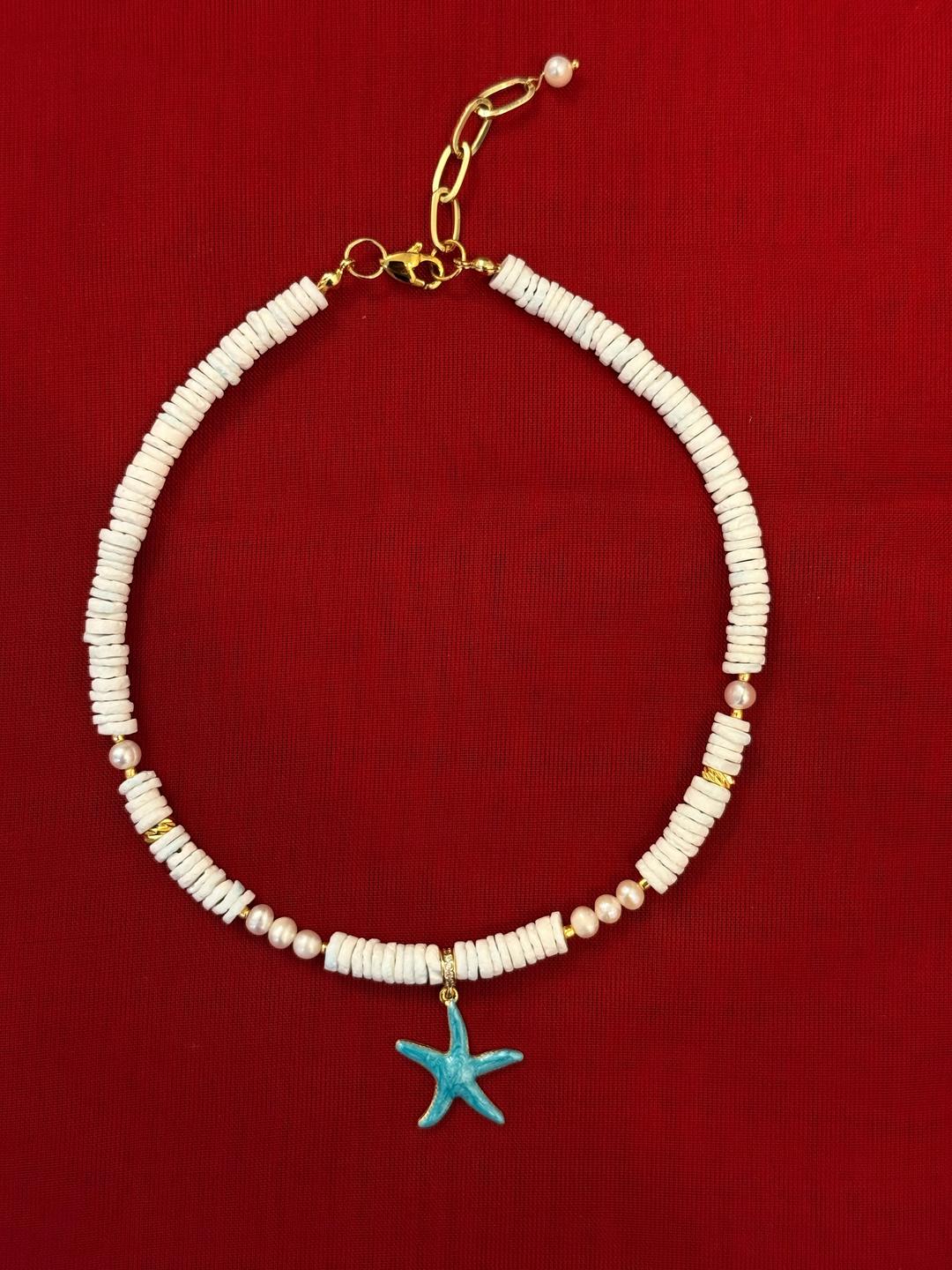 malinka jewelry kz Чокер с подвеской морская звезда собран в ручную. — фото 2
