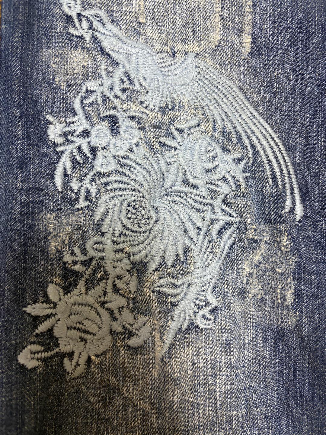 Нет бренда Джинсы Versace Jeans Couture с вышивкой — фото 2