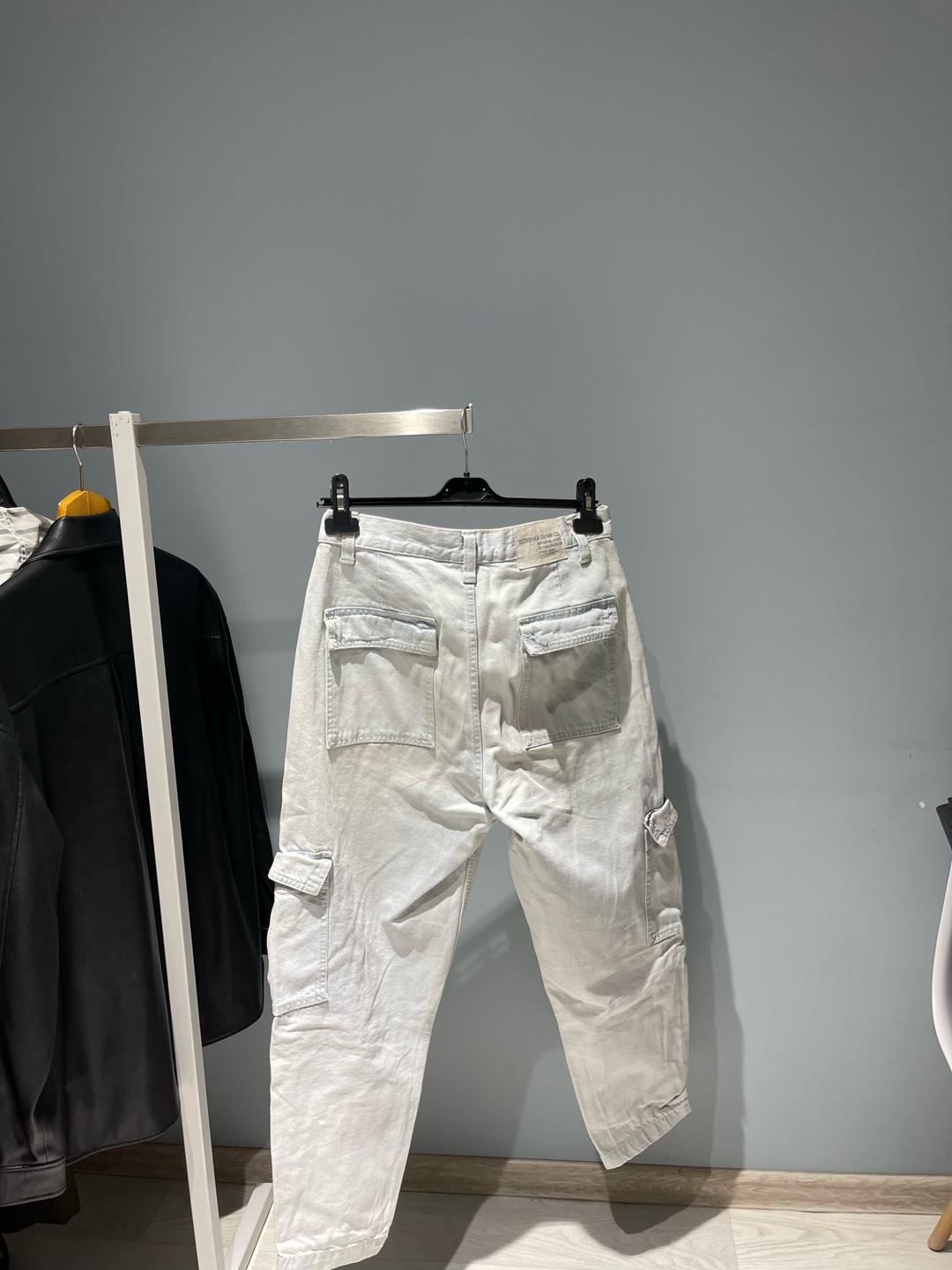 Bershka Брюки карго джинсовые — фото 2