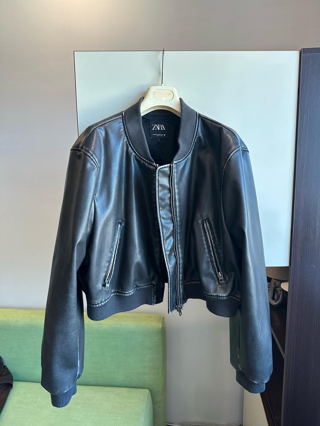 Zara Бомбер ZARA из экокожи — фото 2