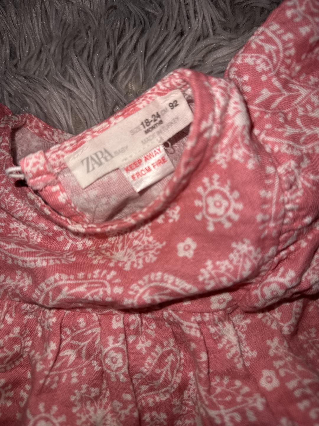 Zara Kids платье розовое с принтом ZARA — фото 2