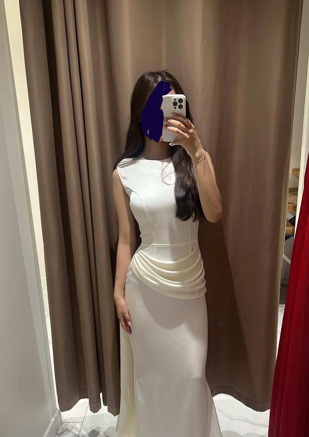 delisia Длинное вечернее платье со шлейфом, шампанского цвета — фото 2