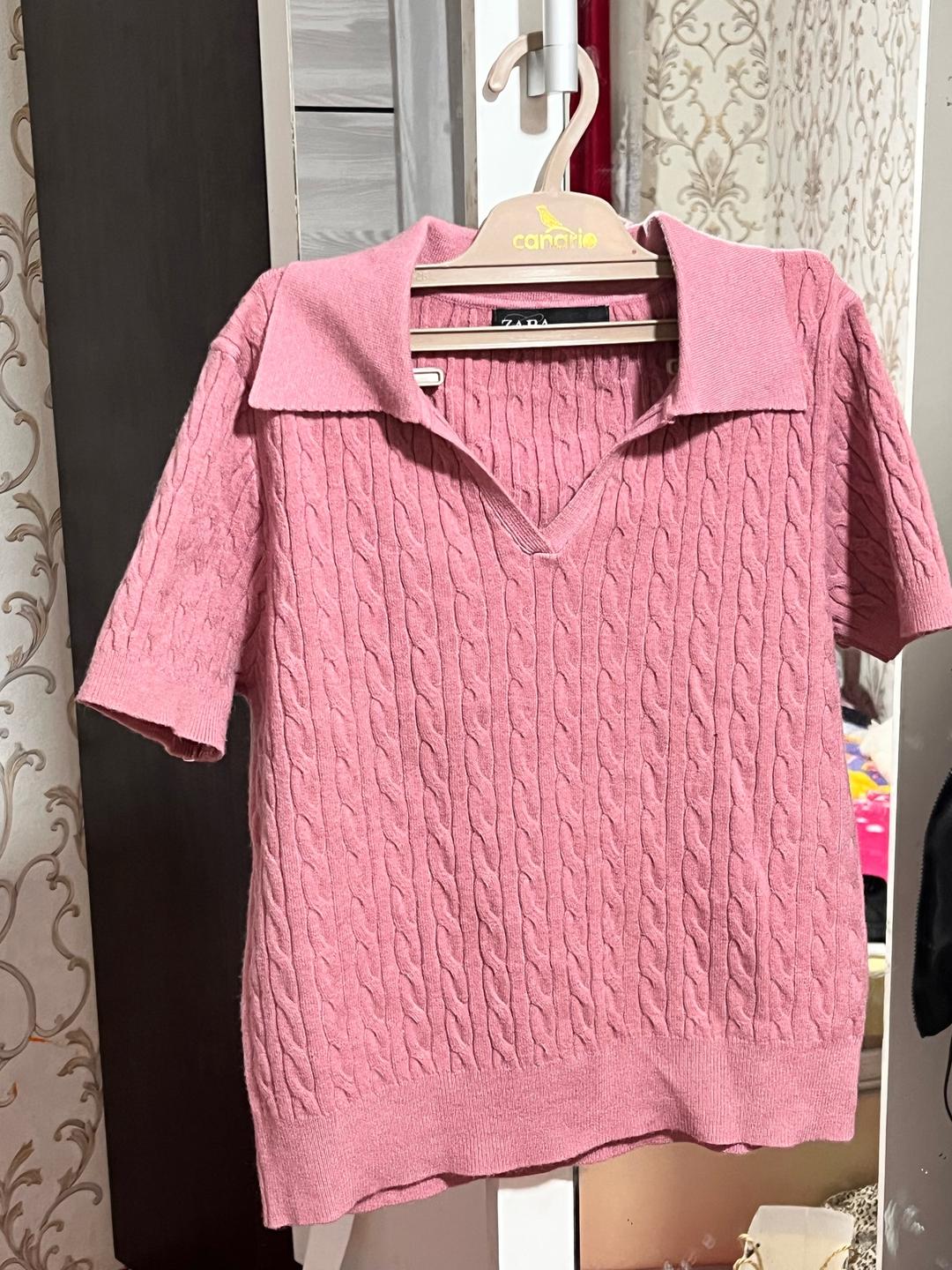 Zara Розовый поло — фото 2