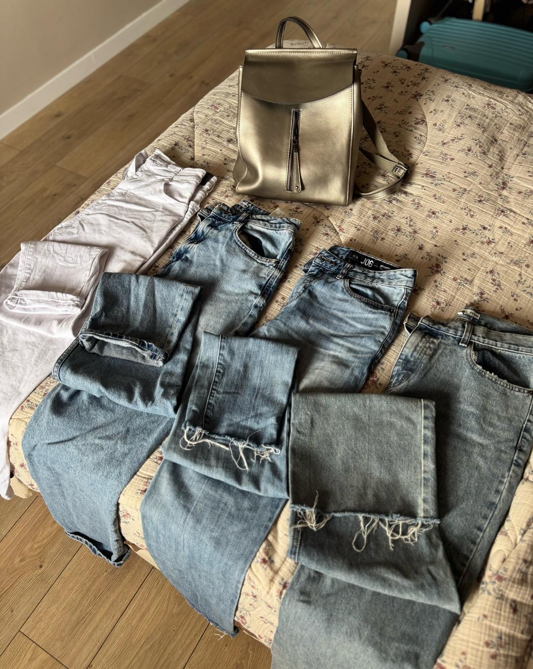 Armani Exchange, Love republic, Zara,... Брендовые джинсы 4 штуки + портфель — фото 2