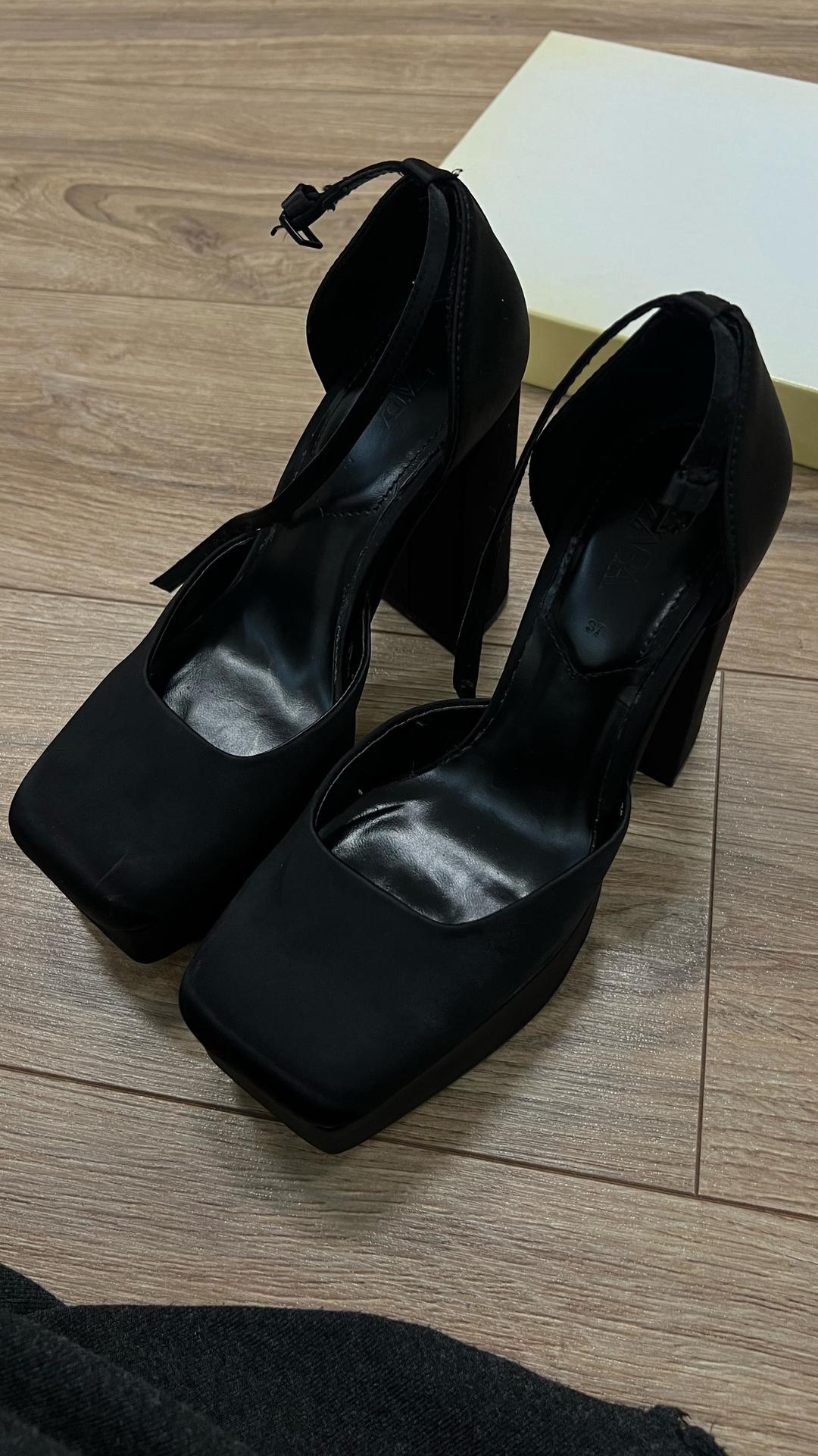Zara Туфли Zara на платформе и толстом каблуке — фото 2