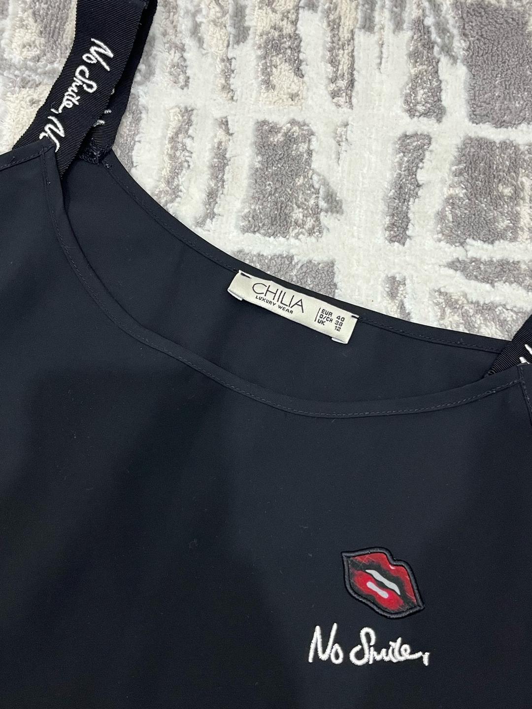 CHILIA luxury wear Черная нарядная майка — фото 2