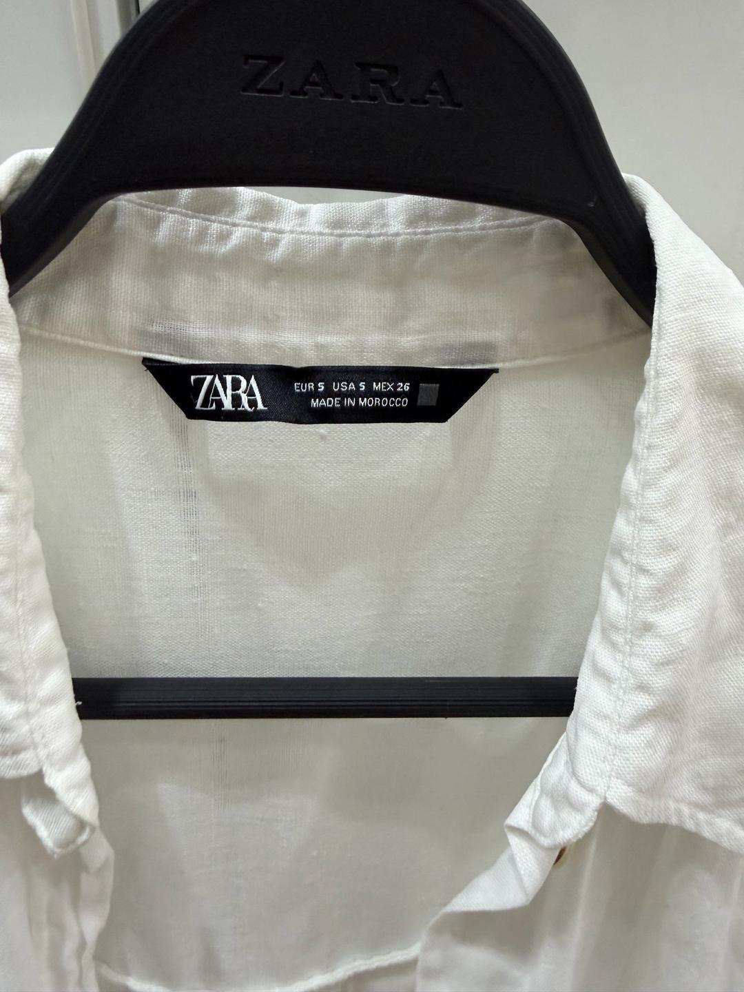 Zara Рубашка лён Zara — фото 2