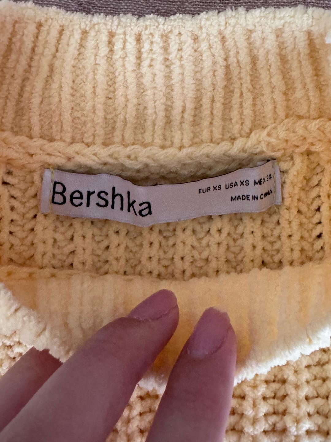Bershka Желтый вязаный свитер — фото 2
