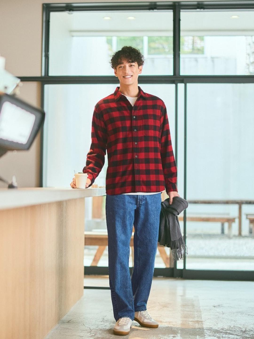 Uniqlo Уни фланелевая рубашка юникло — фото 2