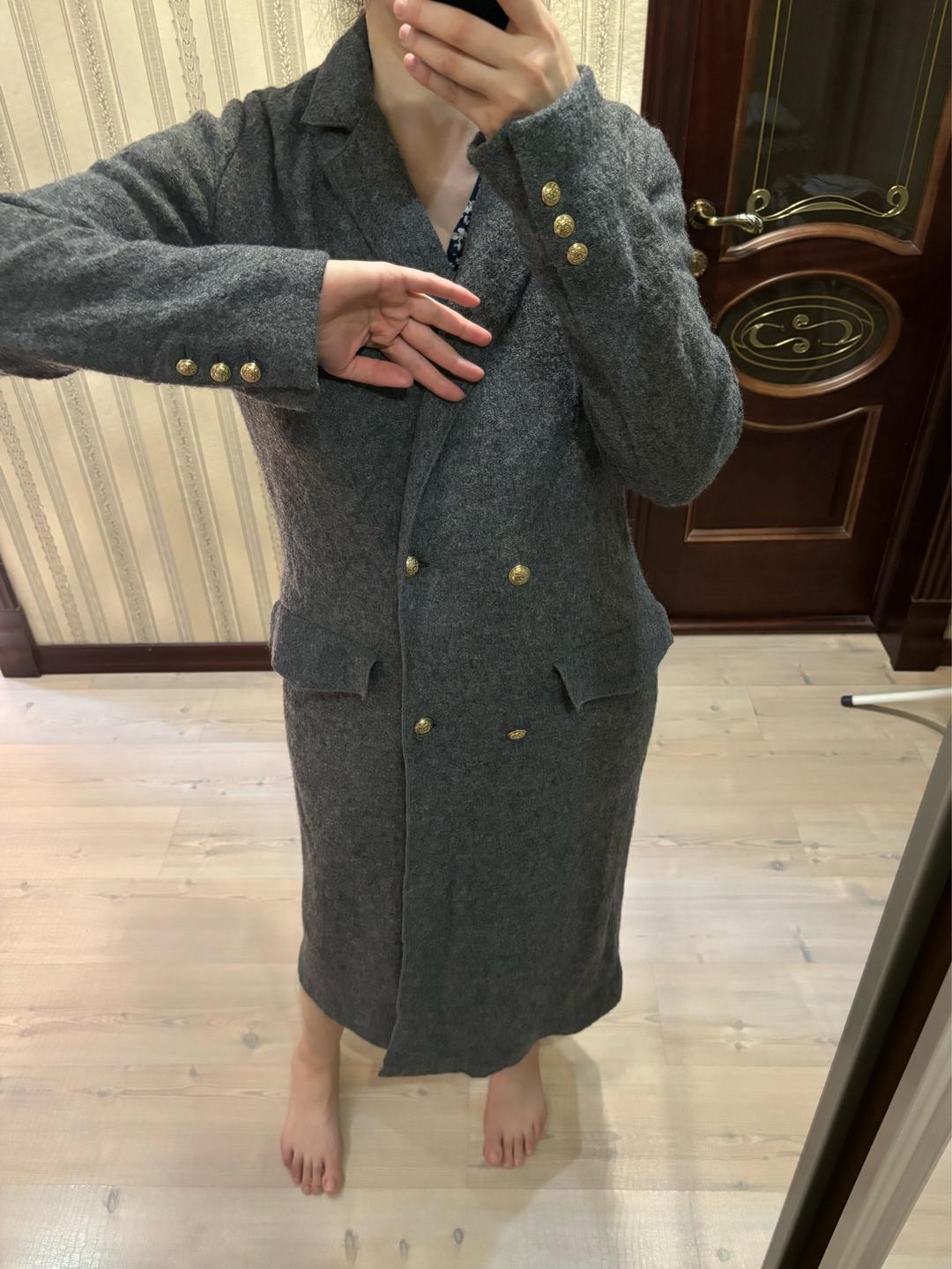 Zara Пальто Zara в сером цвете — фото 2