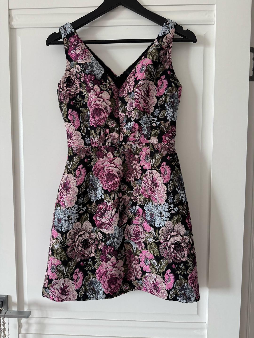 H&M Платье H&M жаккард цветы | XS (34) | нарядное — фото 2