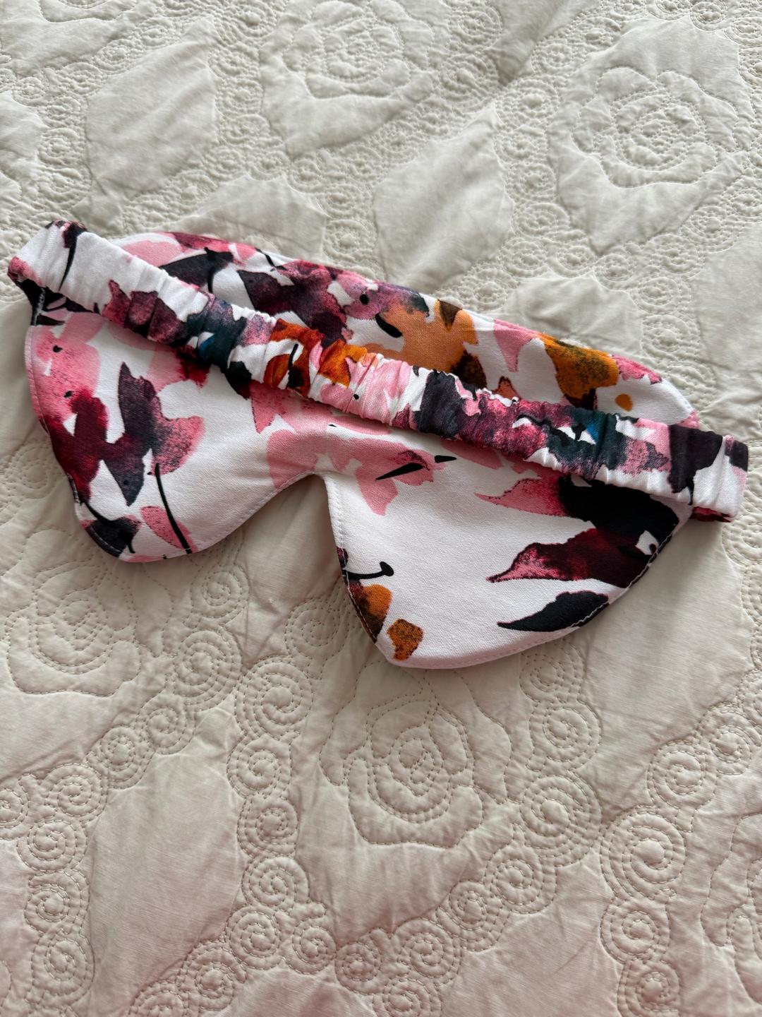 Handmade (ручная работа) Маска для сна стеганая с цветочным принтом — фото 2