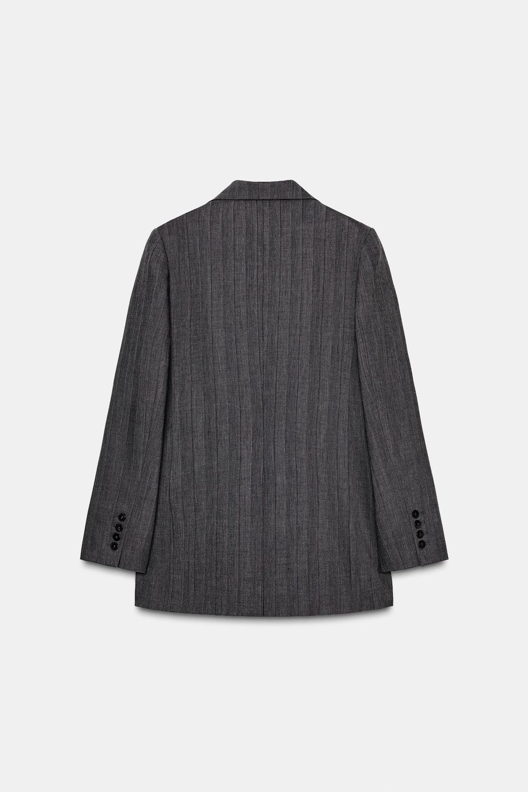 Zara Пиджак женский в тонкую полоску — Zara Woman Collection 33% шерсть — фото 2