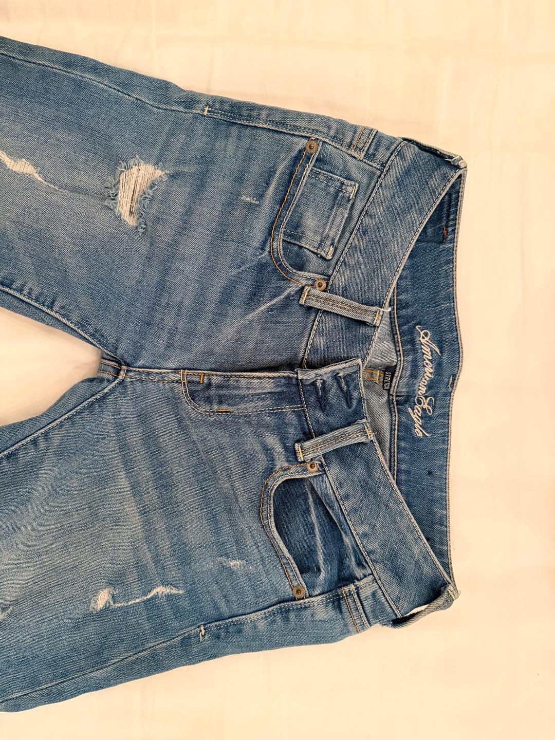 American Eagle Outfitters джинсы рваные укороченные — фото 2