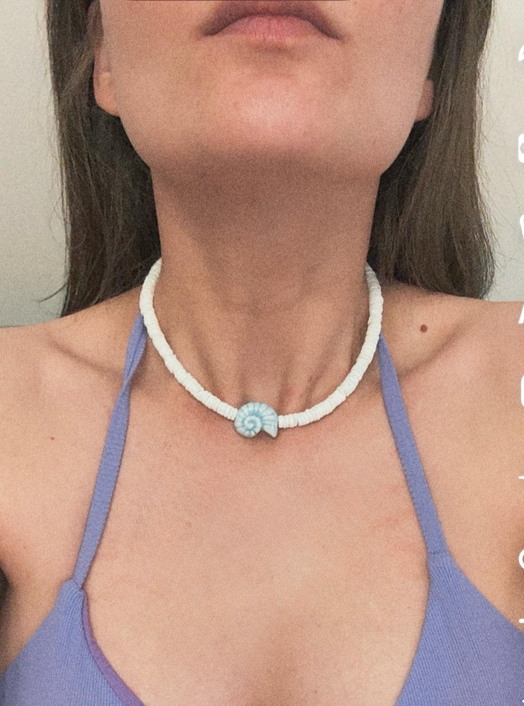 malinka jewelry kz Чокер с подвеской-ракушкой — фото 2