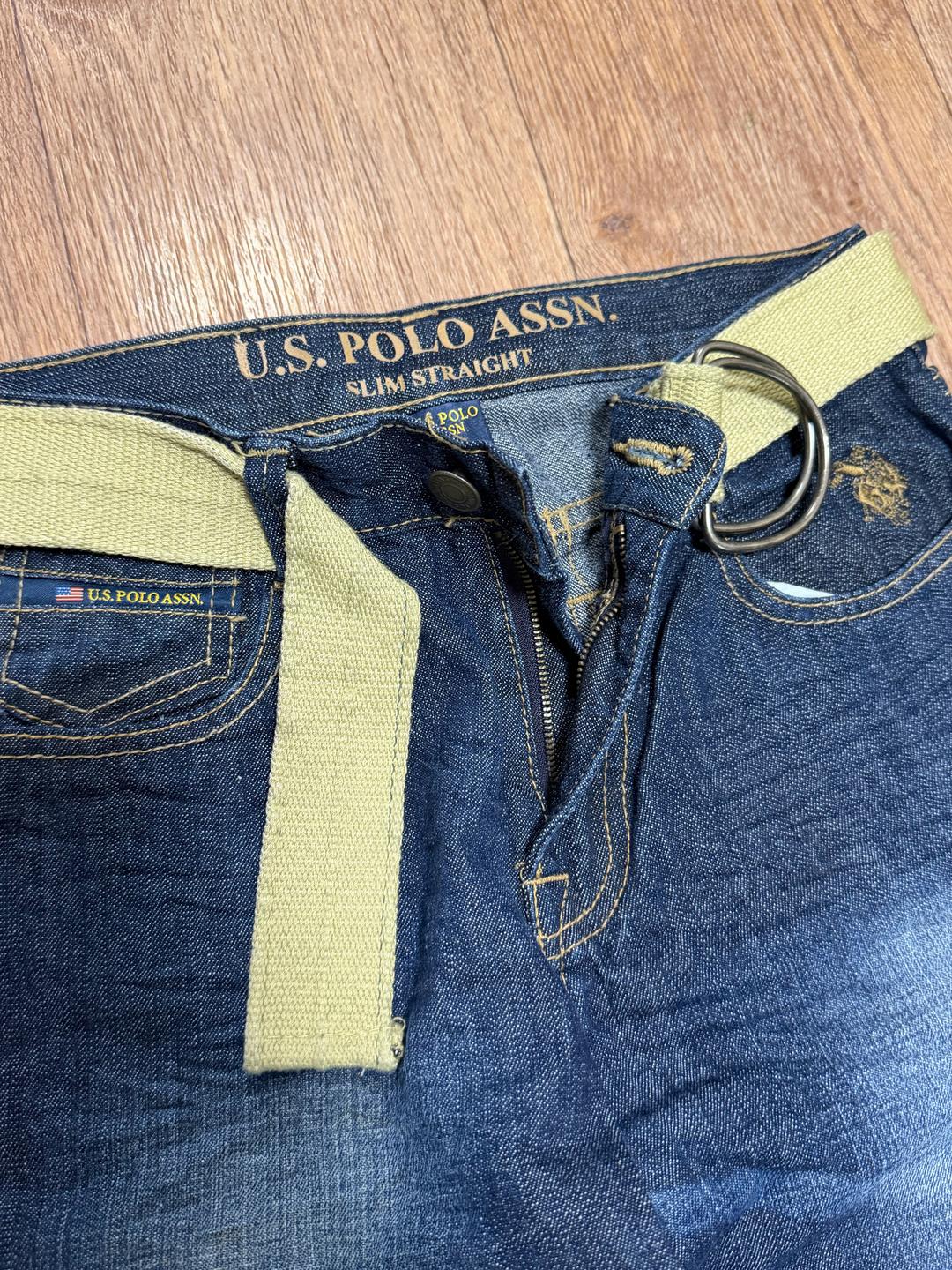 U.S. Polo Assn. Джинсы U.S. POLO ASSN. slim straight с ремнём — фото 2
