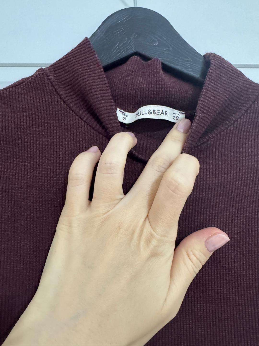 Pull & Bear Платье лапша Pull&Bear бордовое — фото 2