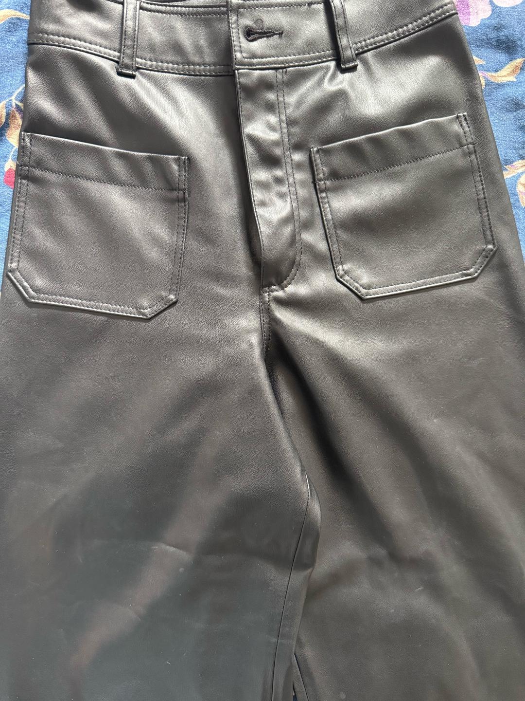 Zara Кожаные штаны Zara — фото 2
