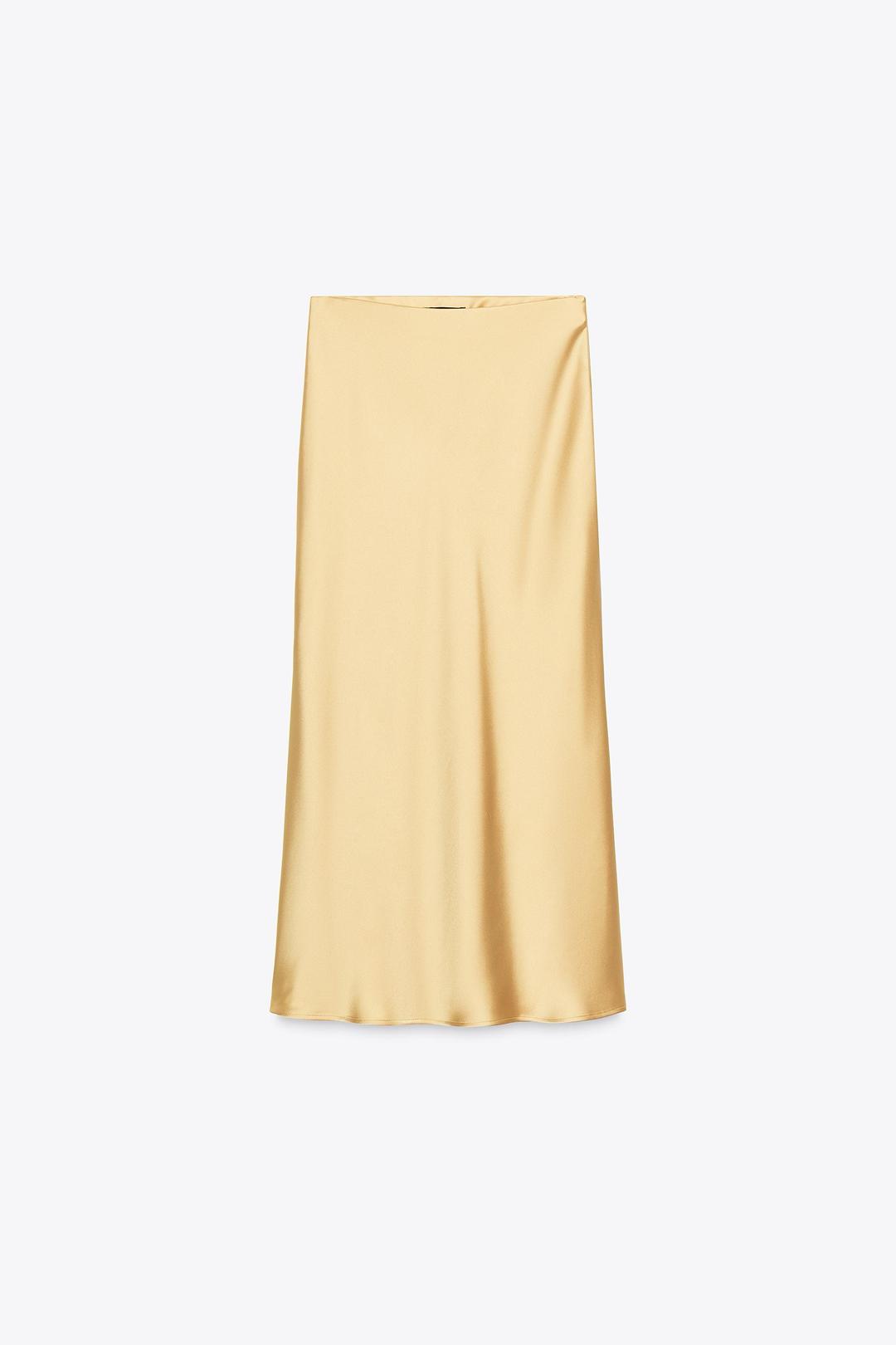 Zara Атласная юбка миди — фото 2