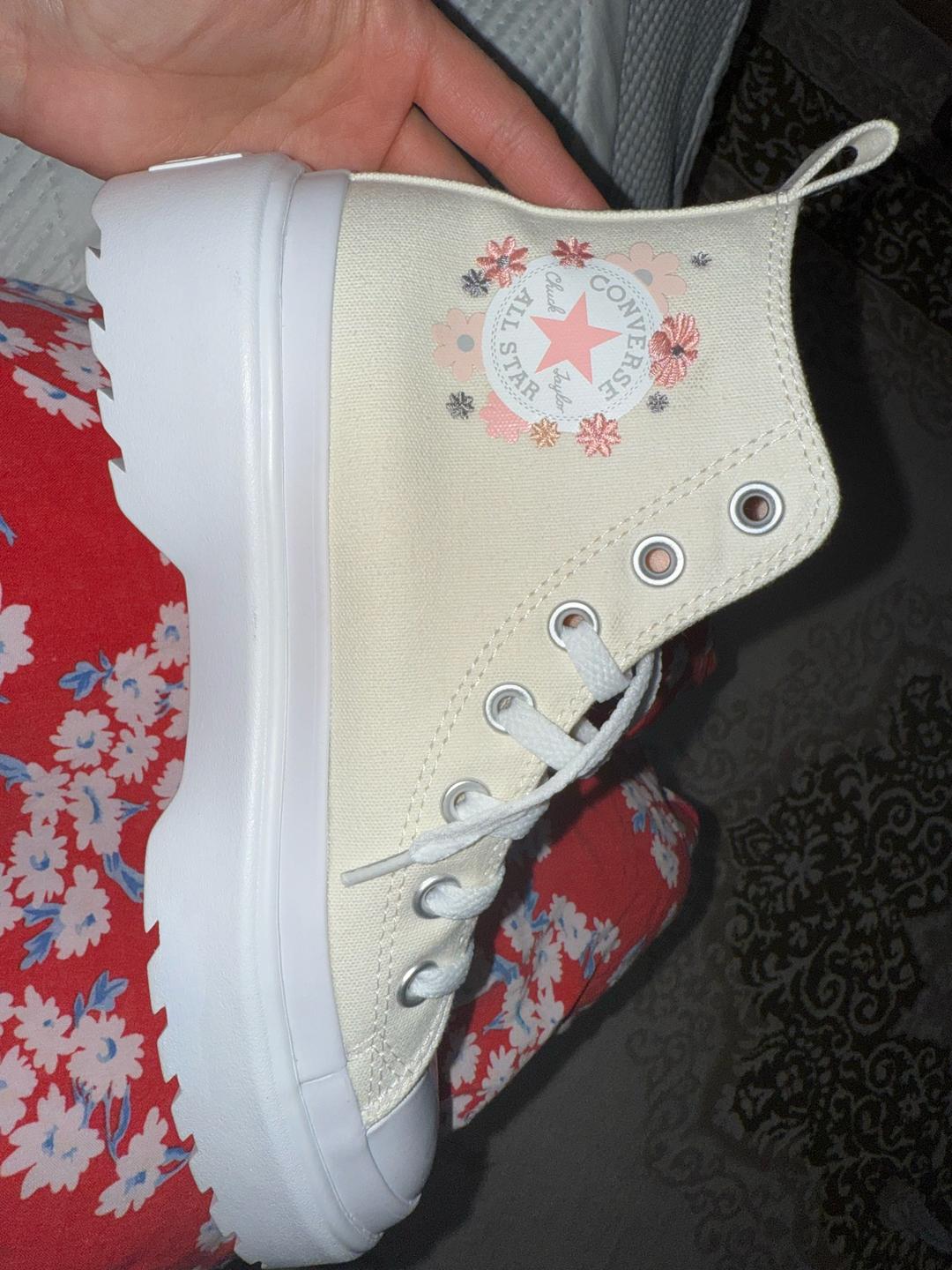 Converse Кеды Converse высокие на платформе с цветочным принтом — фото 2