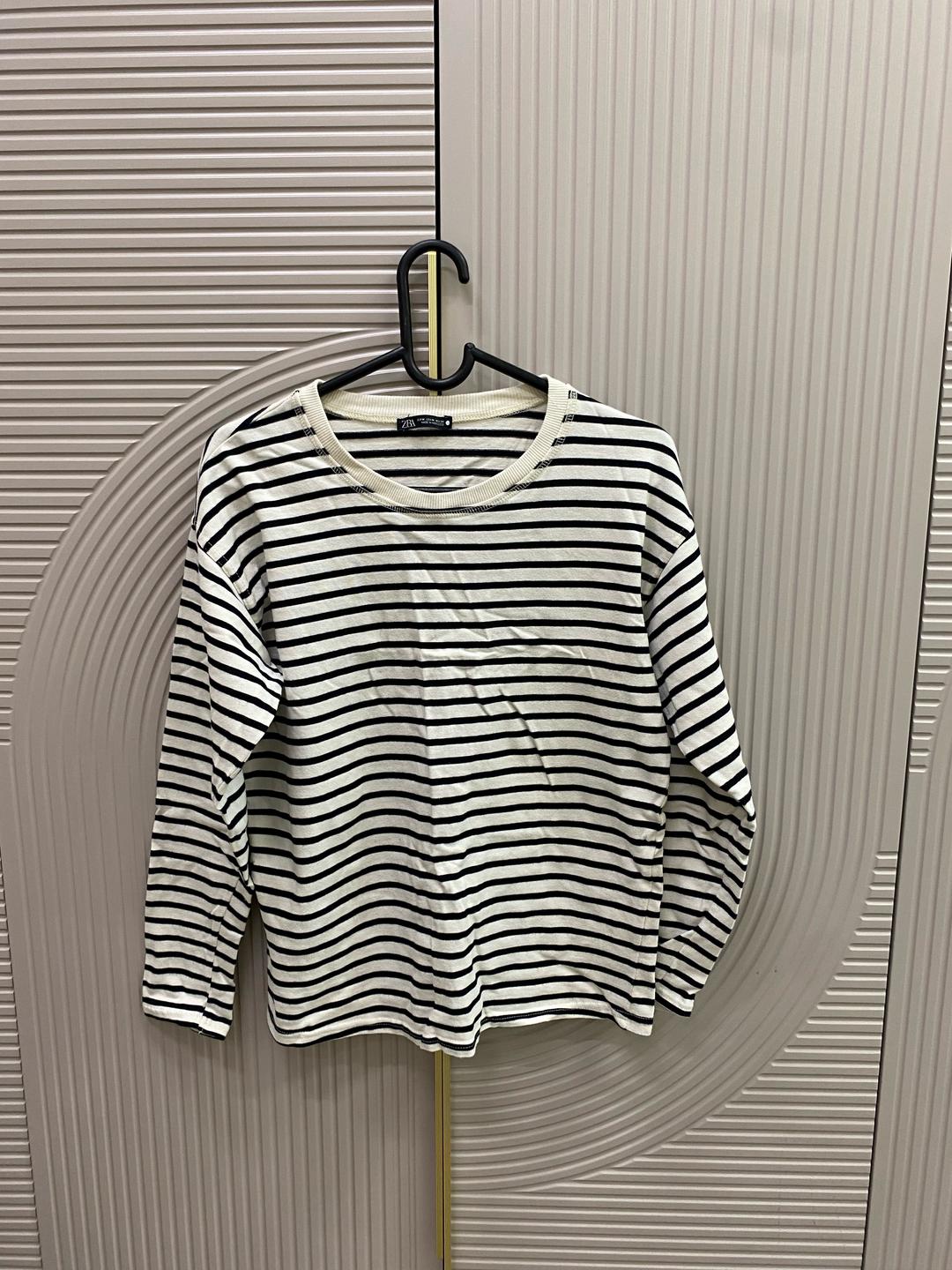 Zara Лонгслив Zara в полоску — фото 2