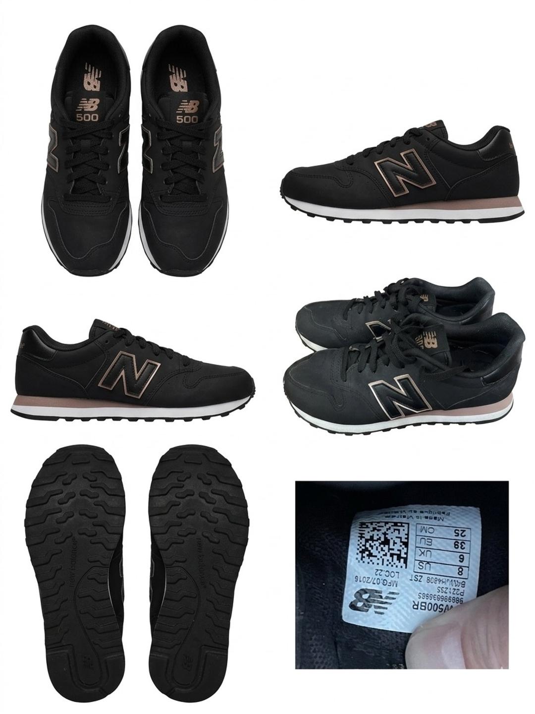 New Balance Женские кроссовки New Balance 500 (Black/Bronze) — фото 2