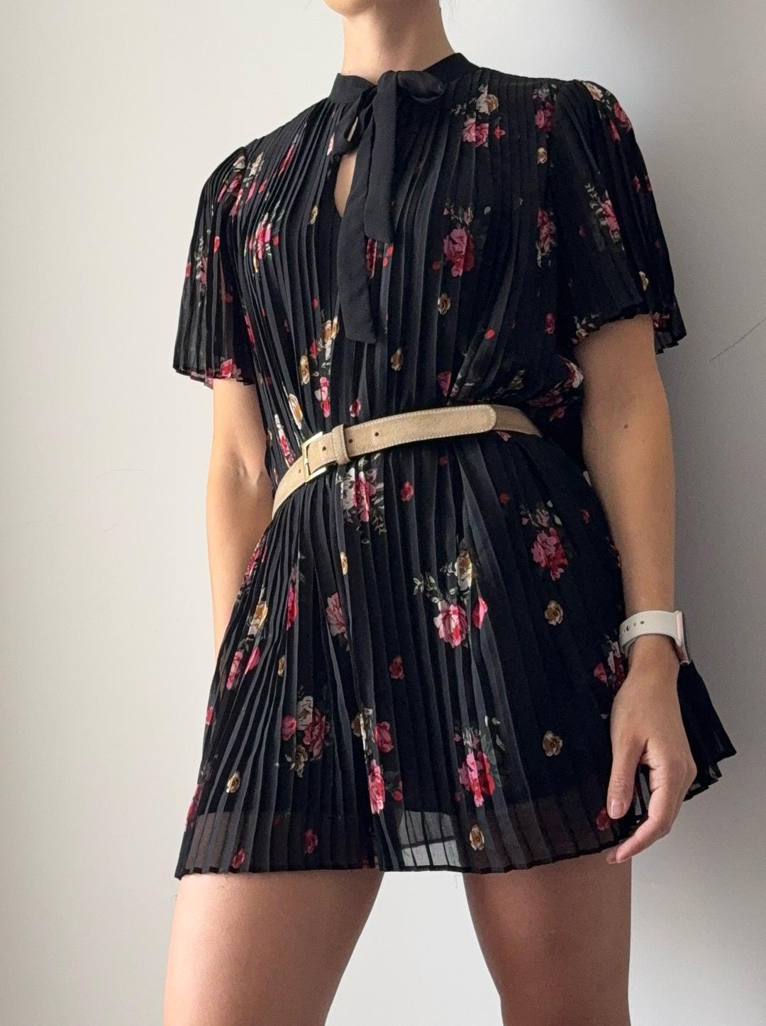 Zara Zara платье с цветочным принтом плиссированный XS — фото 2