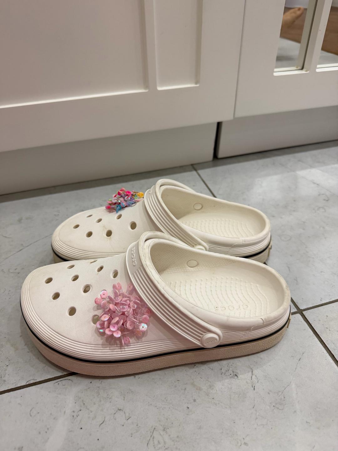 Crocs Сабо Crocs белые на 38-37,5 размер — фото 2