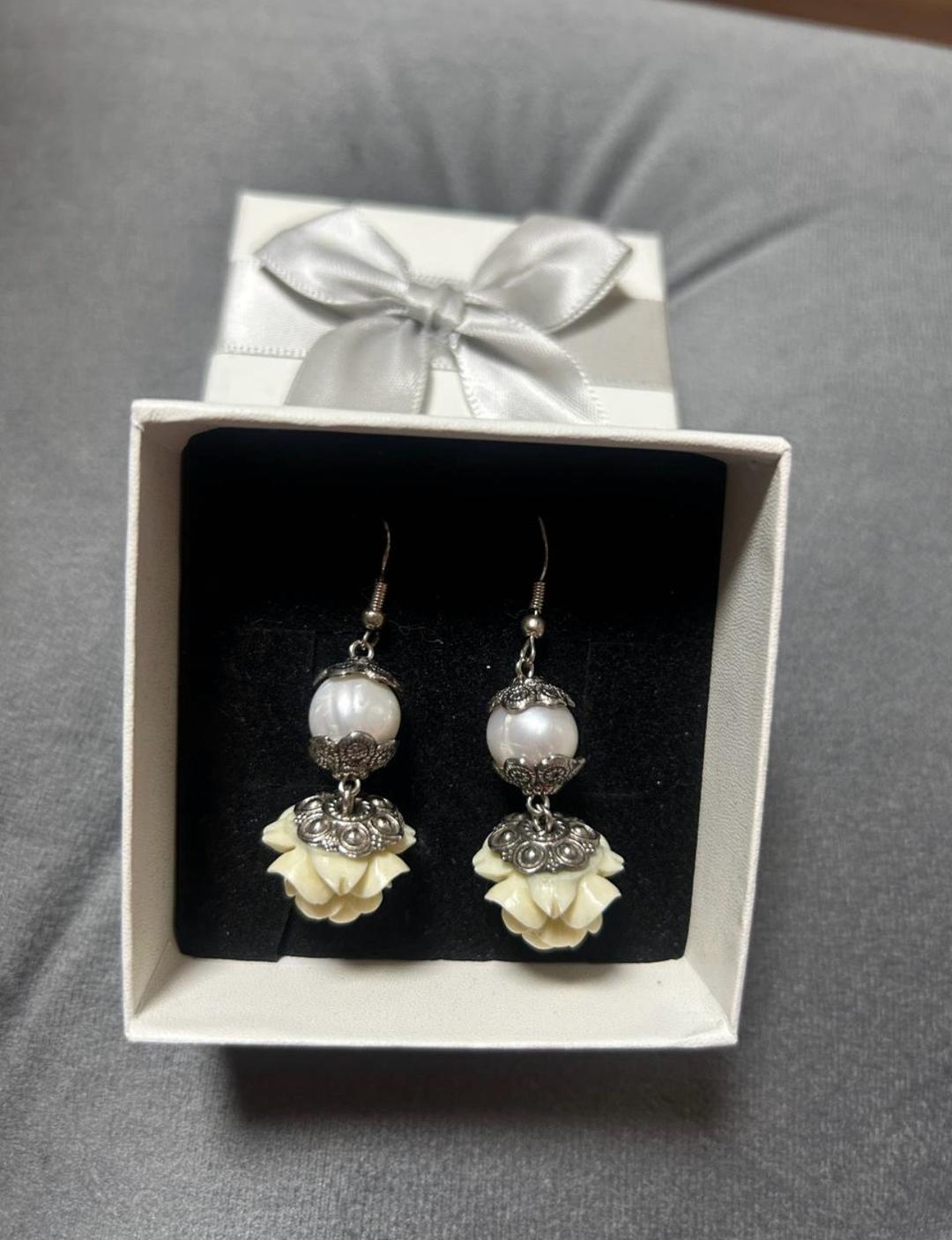 Handmade (ручная работа) Серьги с цветами. Истинная нежность в каждой детали ✨ — фото 2