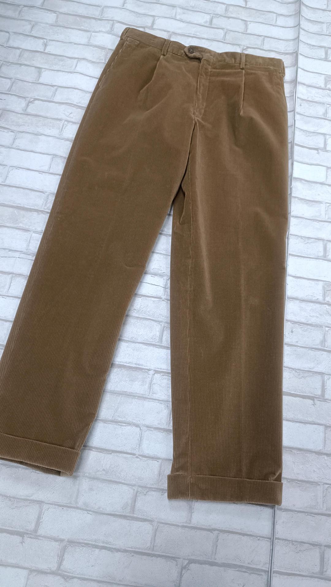 Brioni Мужские вельветовые коричневые брюки — фото 2