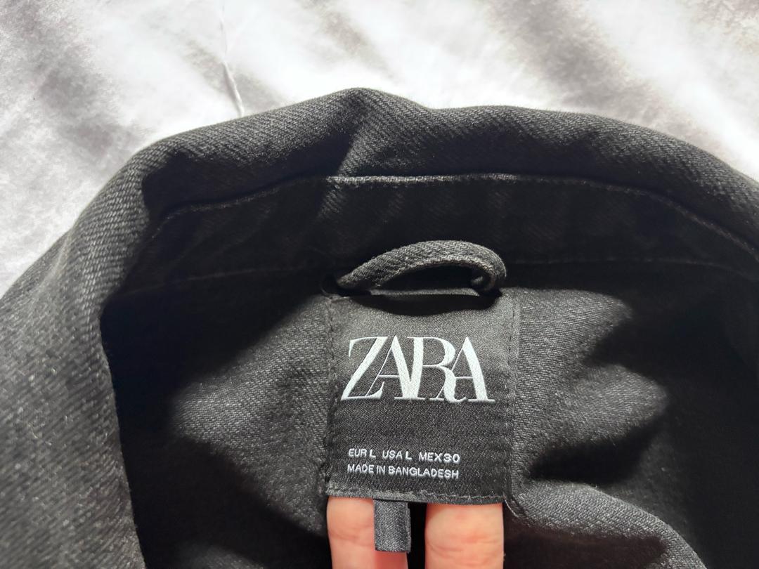 Zara Джинсовка Zara Черная — фото 2