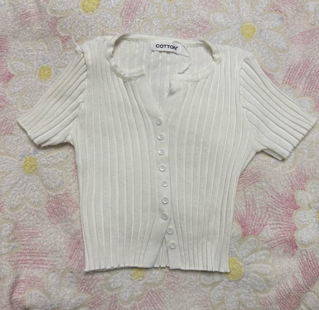 Нет бренда Белый топ cotton — фото 2