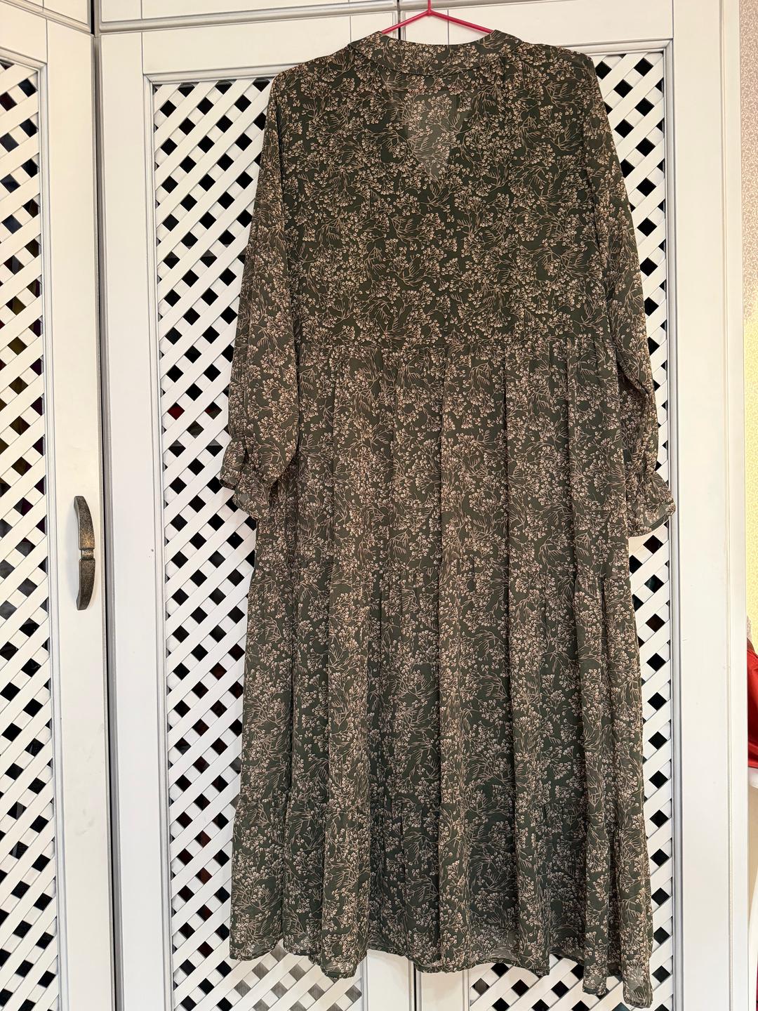 Нет бренда Платье миди в цветочный принт — фото 2