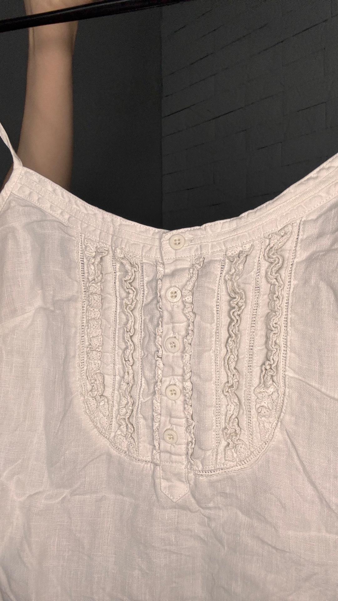Женский Белый топ на бретелях — фото 2