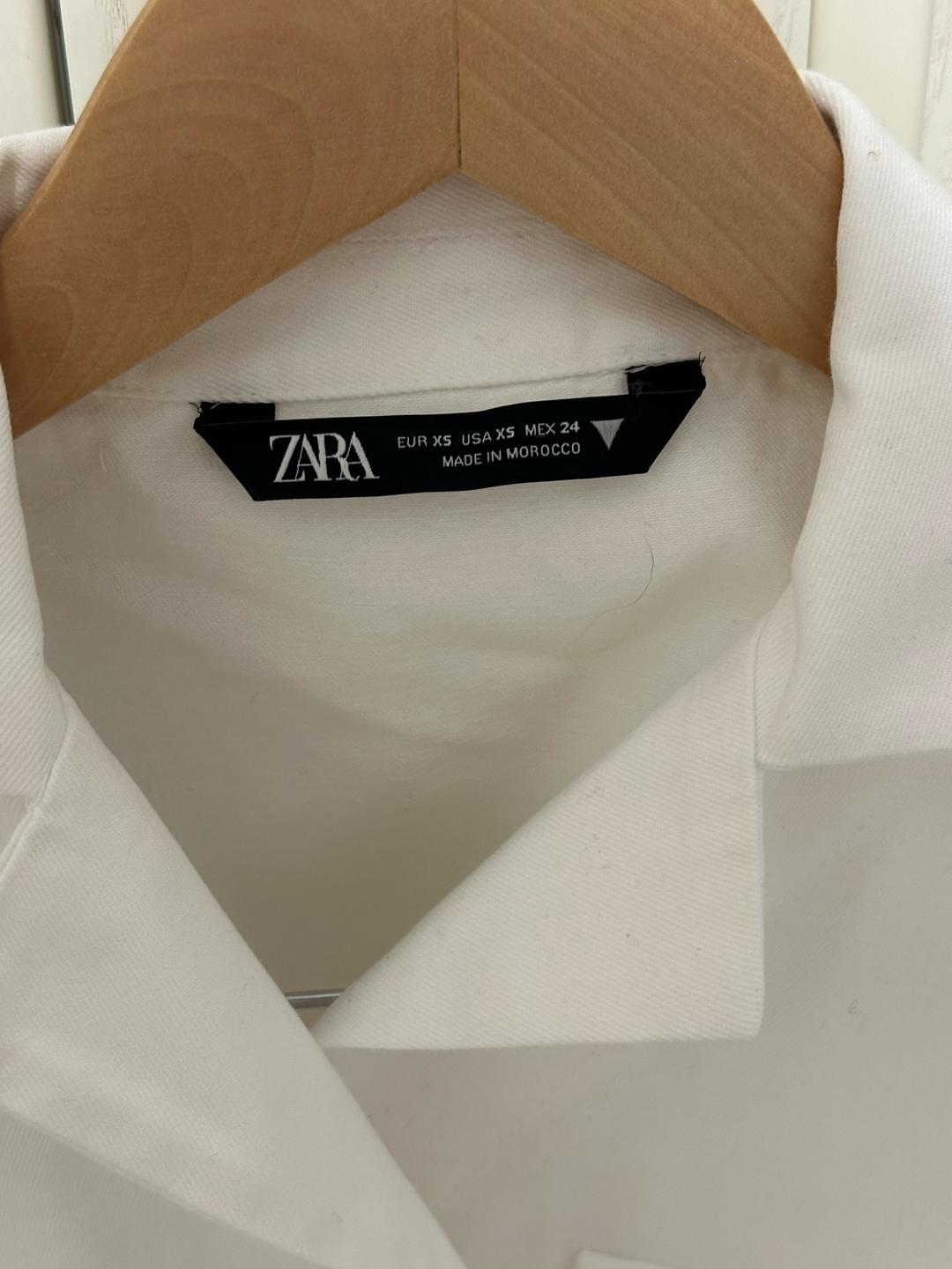Zara Укороченная Джинсовая Рубашка ZARA — фото 2