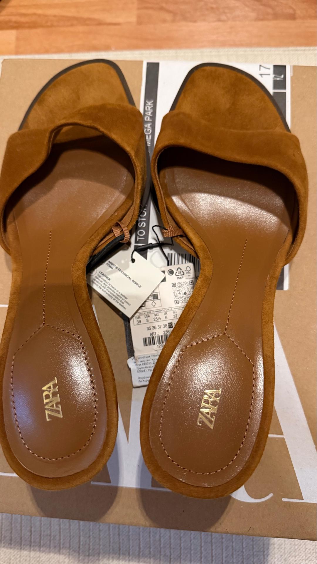 Zara ZARA замшевые мюли — фото 2