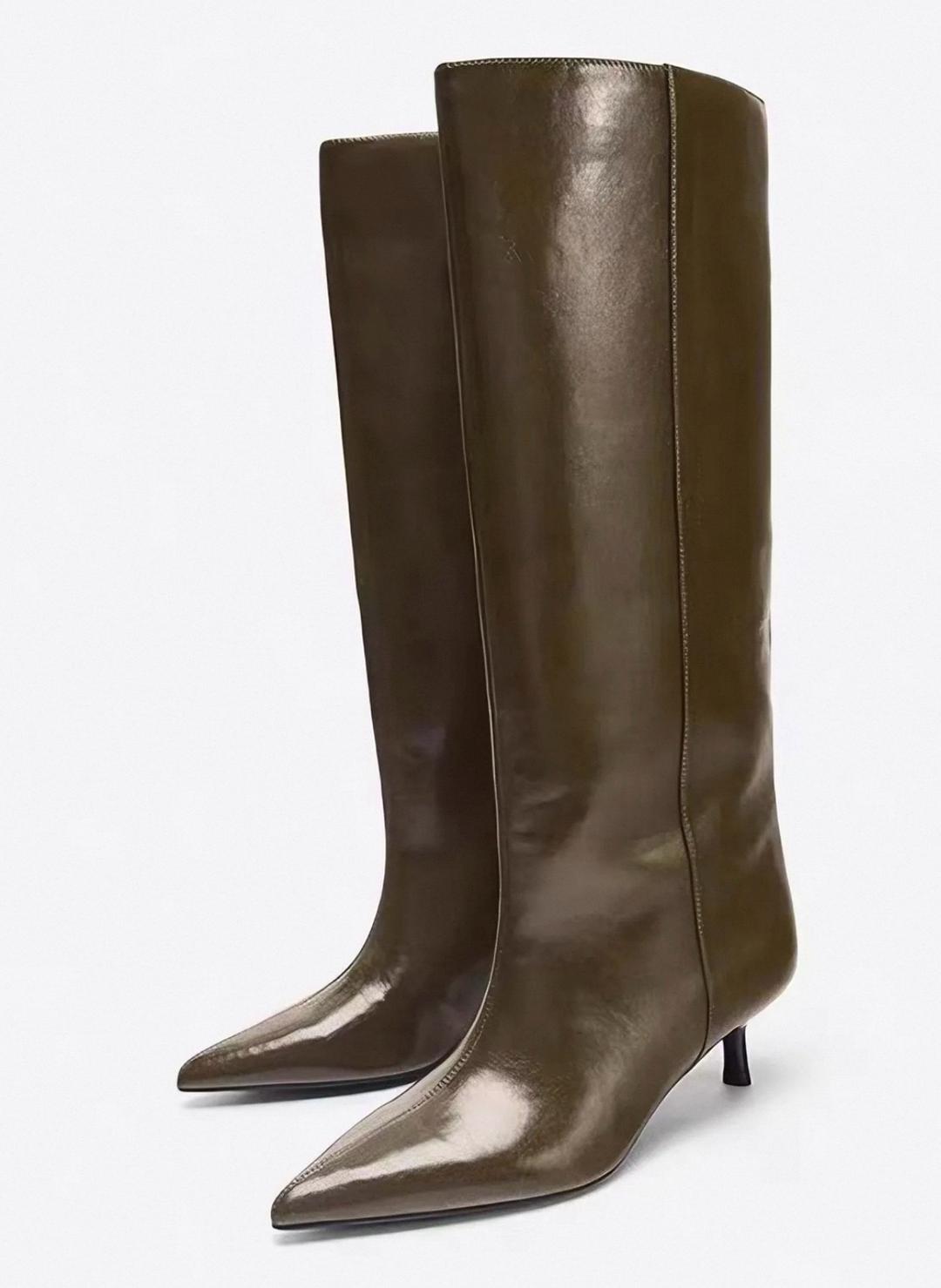 Zara Сапоги на каблуке zara — фото 2