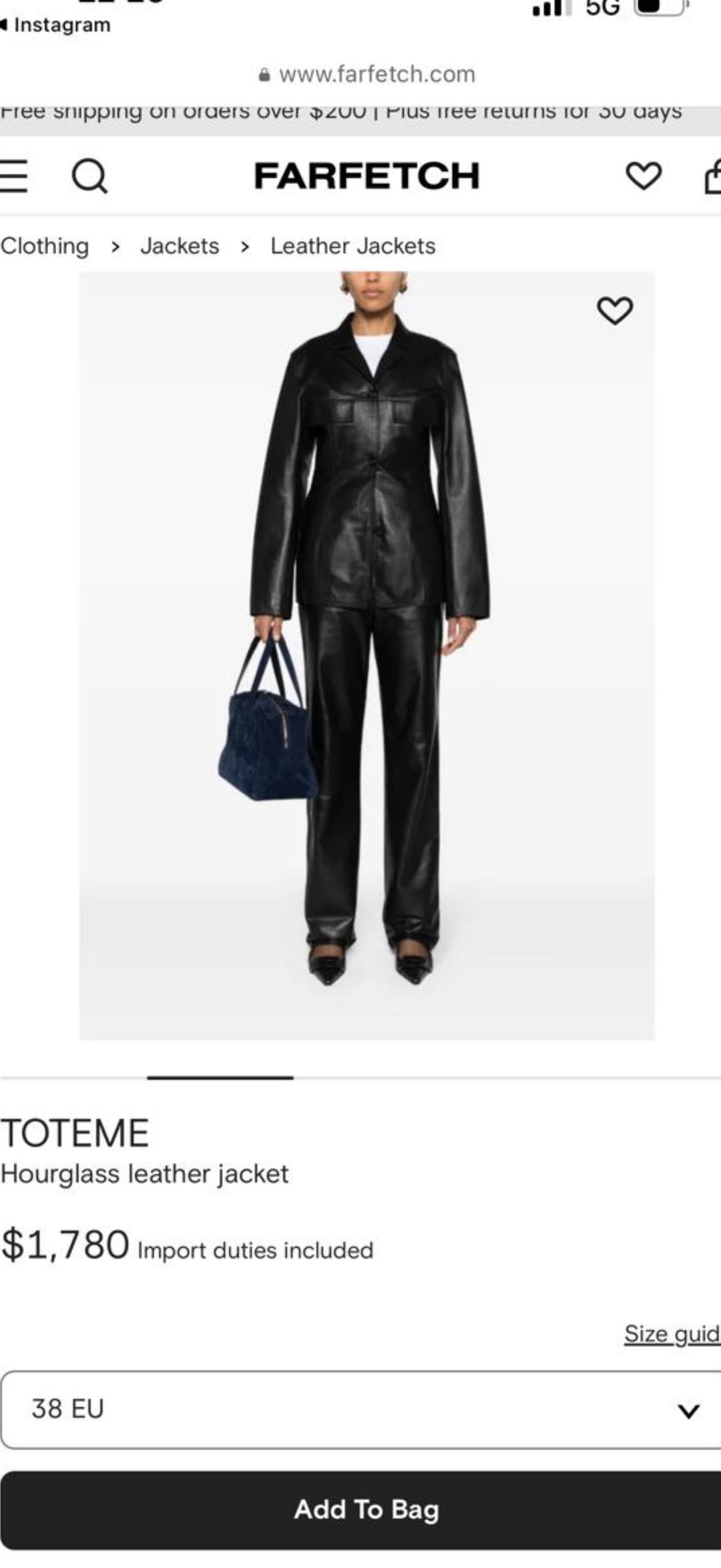 Toteme Кожаная куртка TOTEME — фото 2