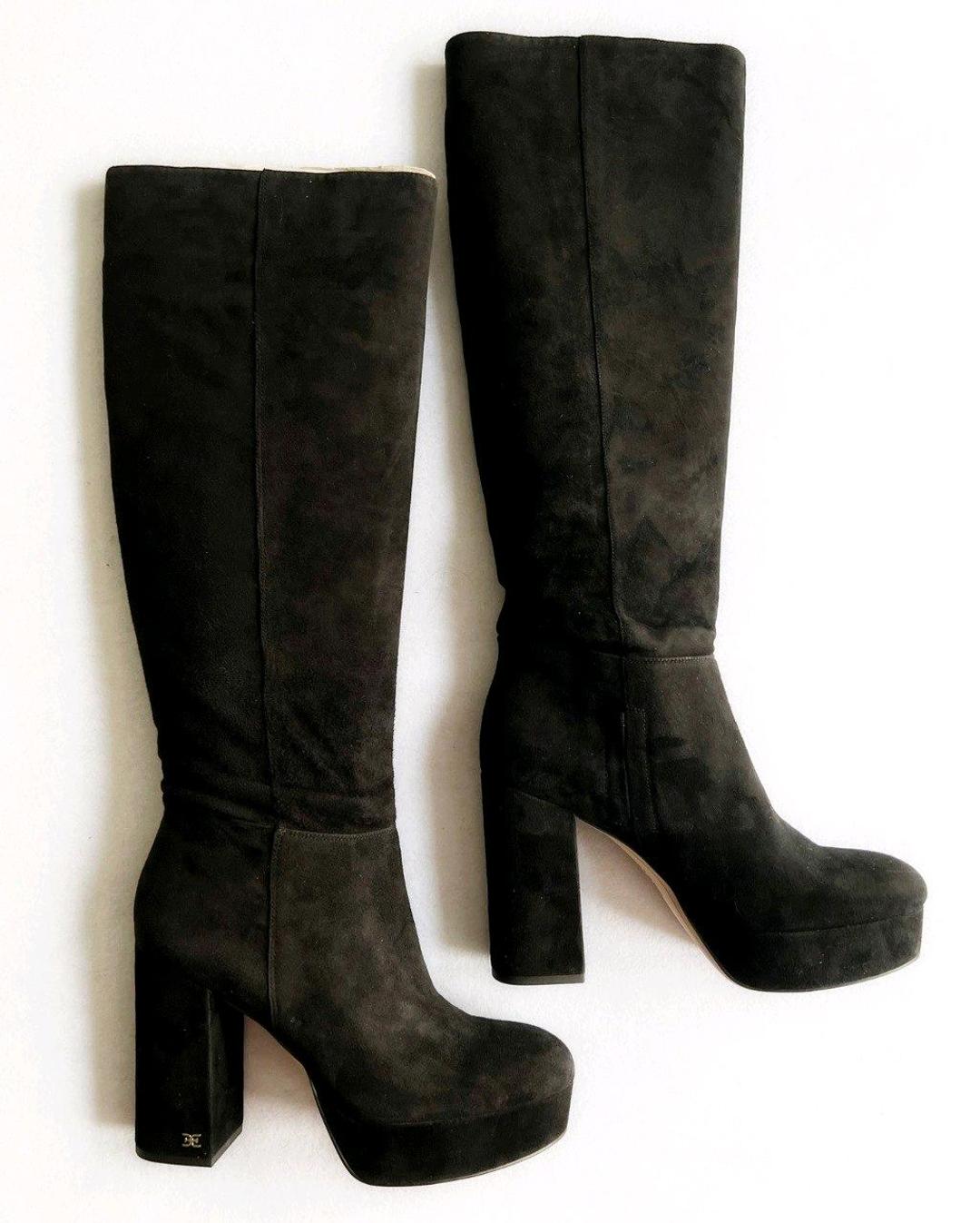 Sam Edelman Новые замшевые сапоги 38 р или 37.5 демисезонные на каблуке США Sam Edelman — фото 2