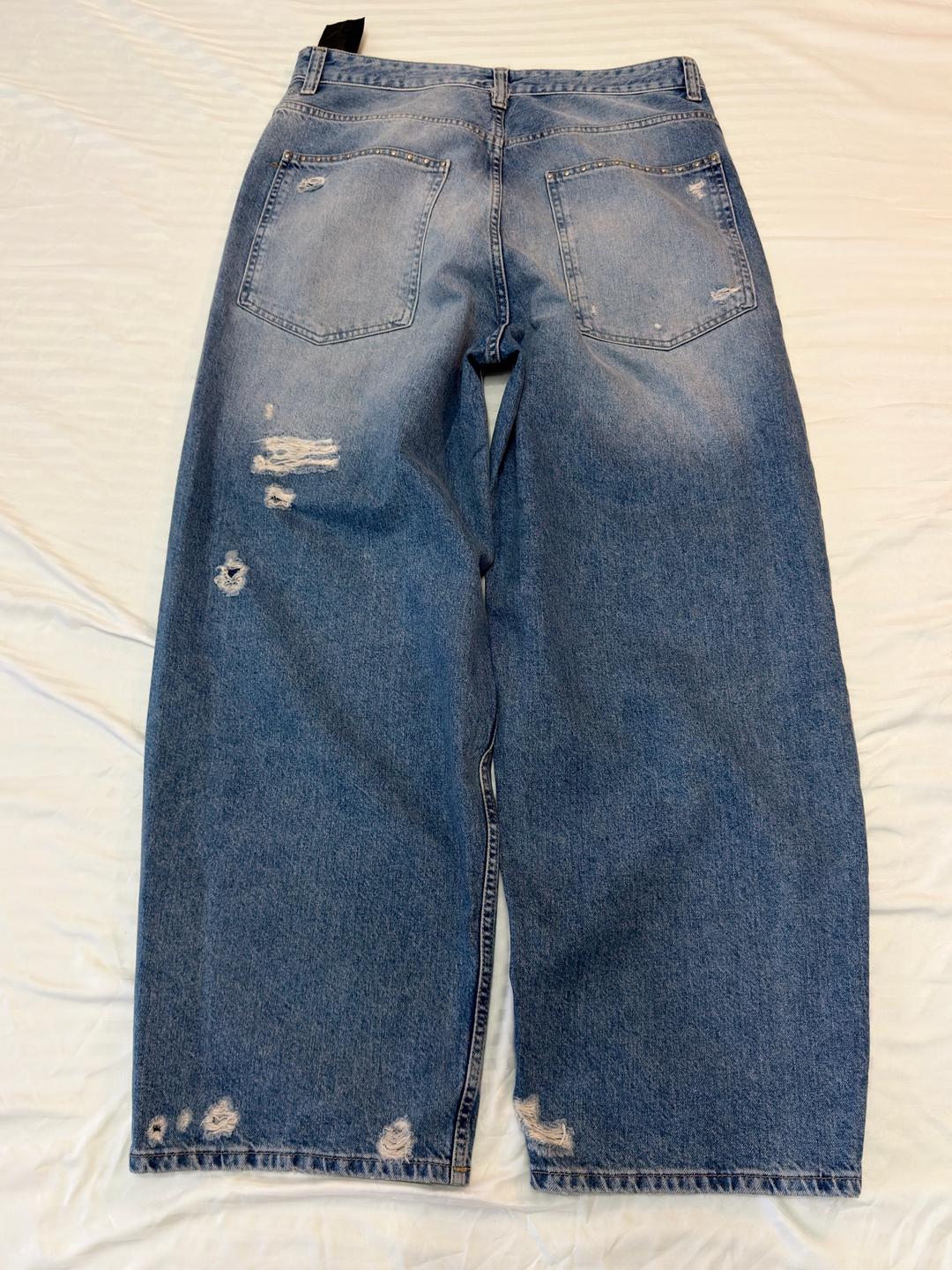 Pull & Bear Широкие рваные джинсы STWD — фото 2