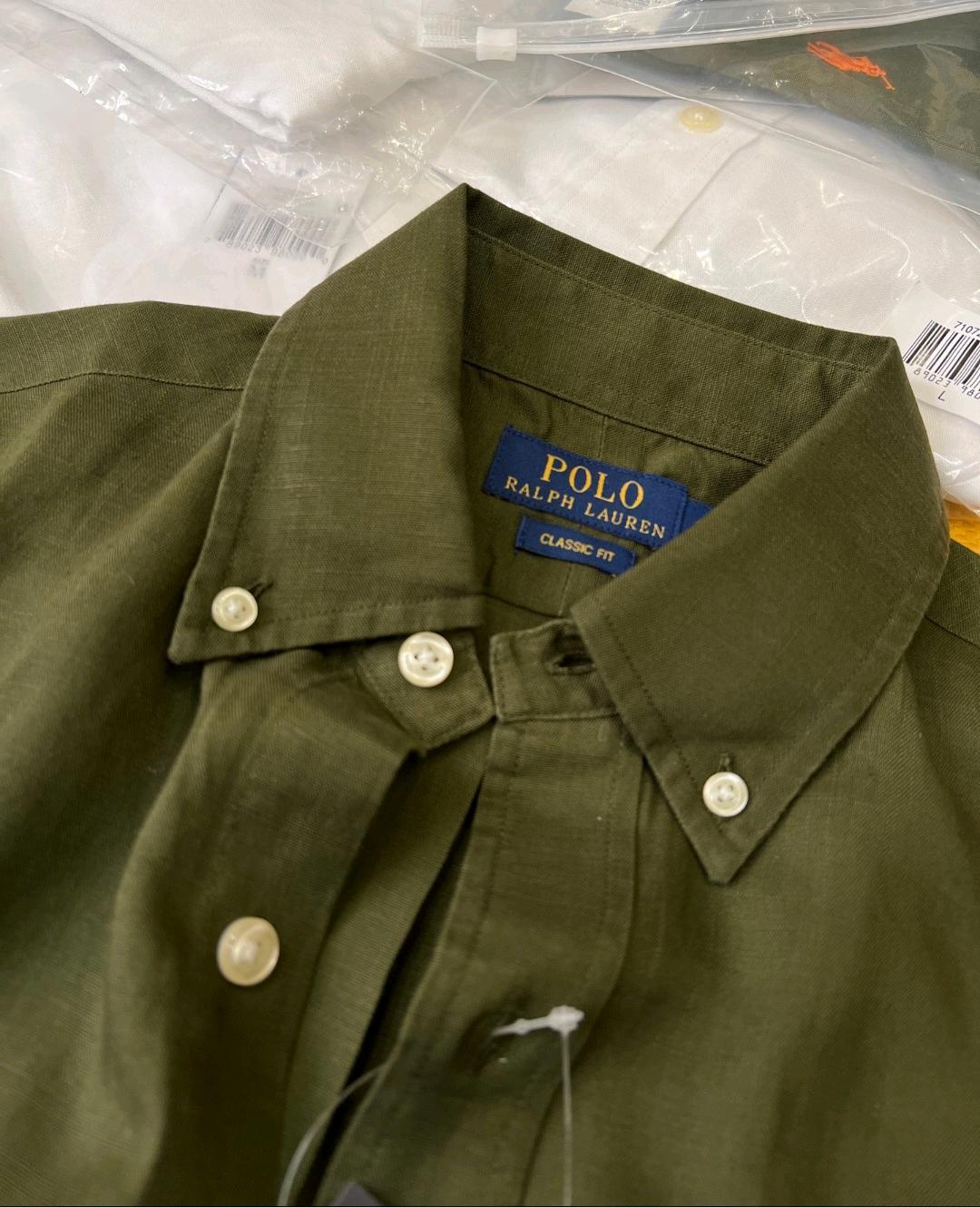 Polo Ralph Lauren Рубашка льняная Polo Ralph Lauren, размер мужской XL (50й), 100% лён, оригинал — фото 2