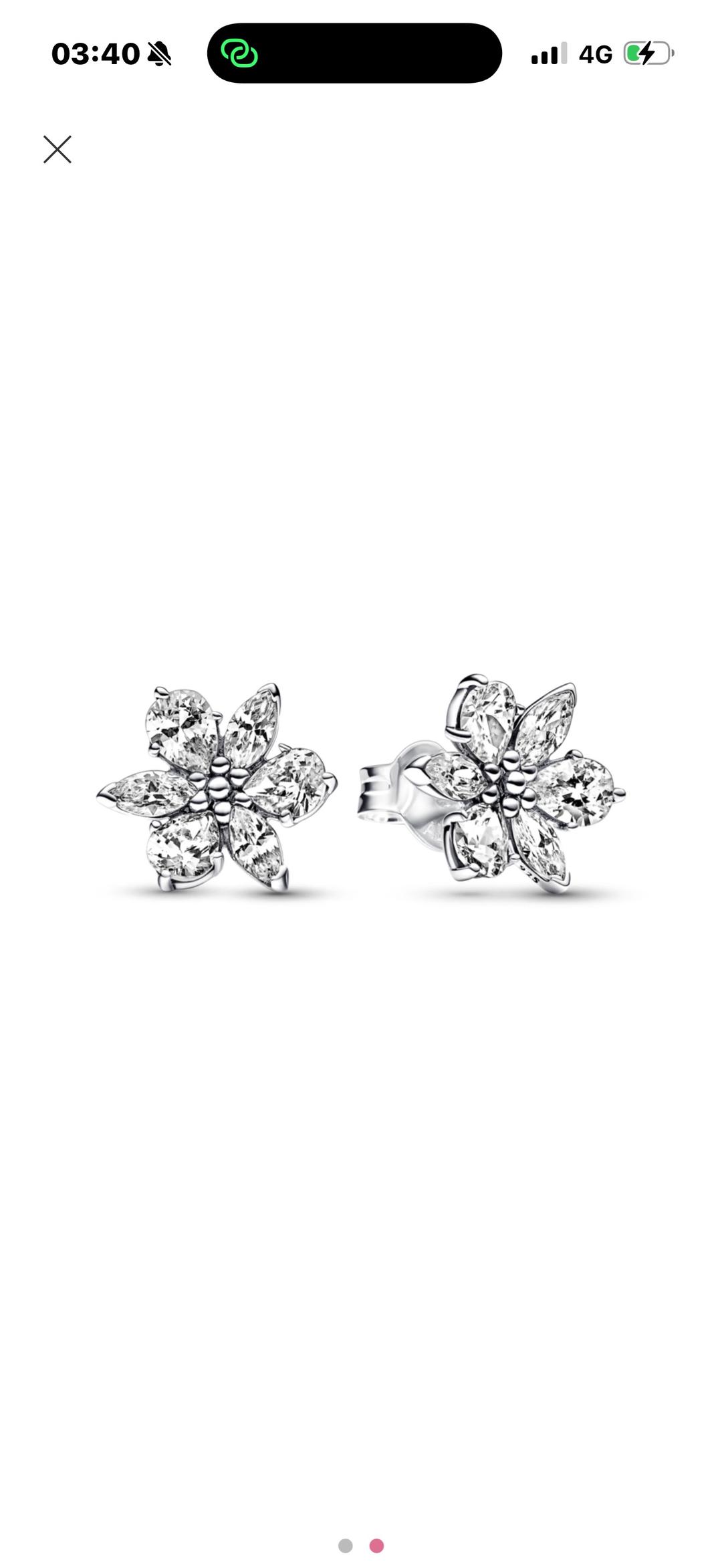Pandora Серьги-гвоздики «Сверкающий гербарий» — фото 2