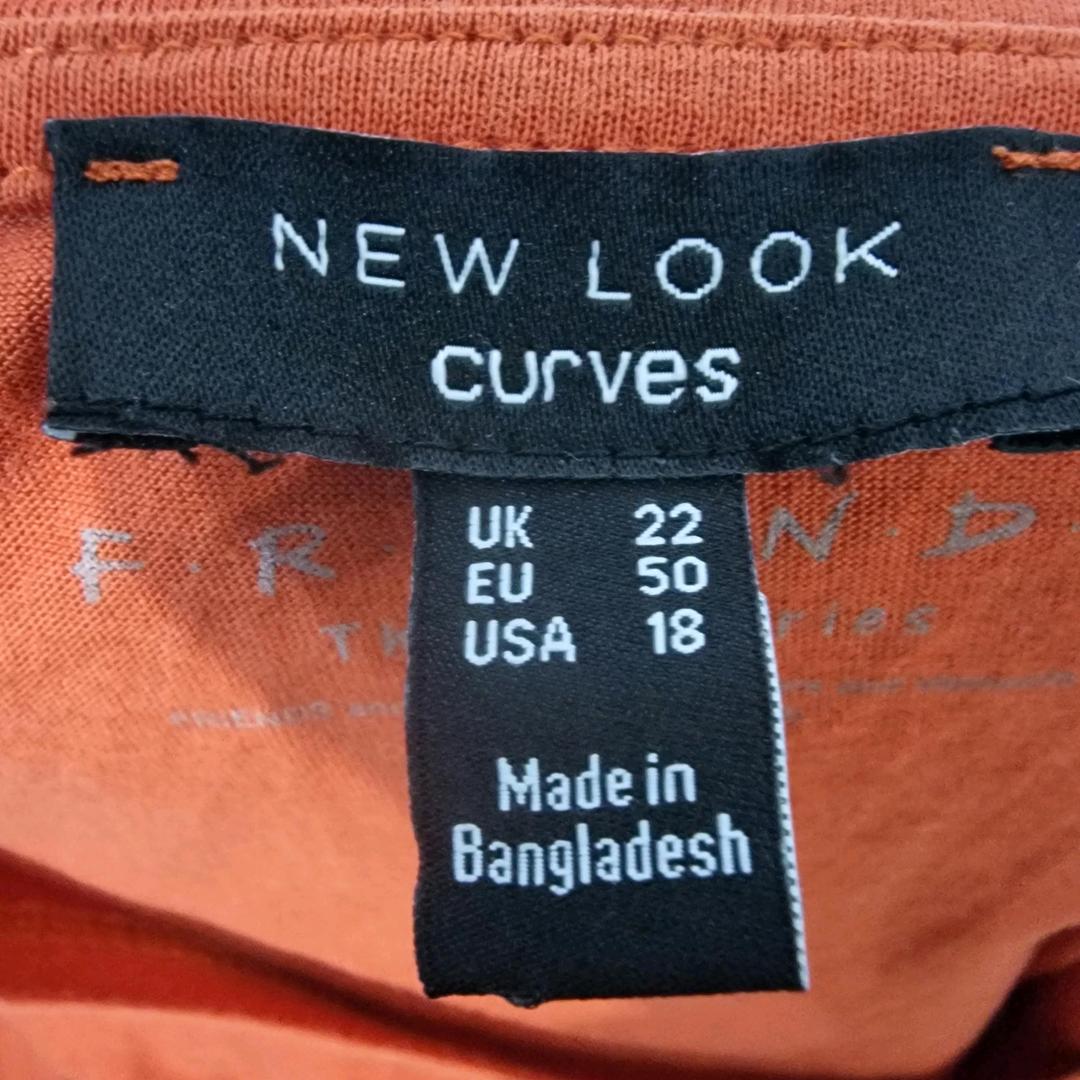 Нет бренда Футболка оранж. цвета, отличного качества, New LOOK, размер до 52, хлопок 100% — фото 2