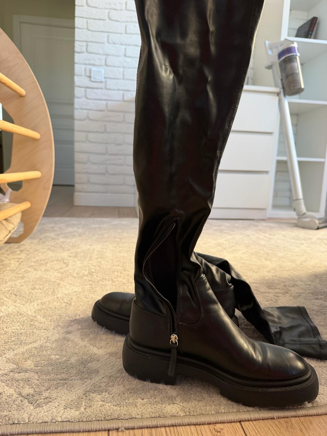 Zara Ботфорты на платформе Zara — фото 2