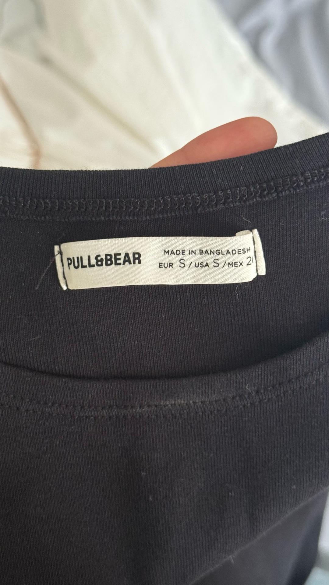 Pull & Bear Черное облегающее платье миди — фото 2