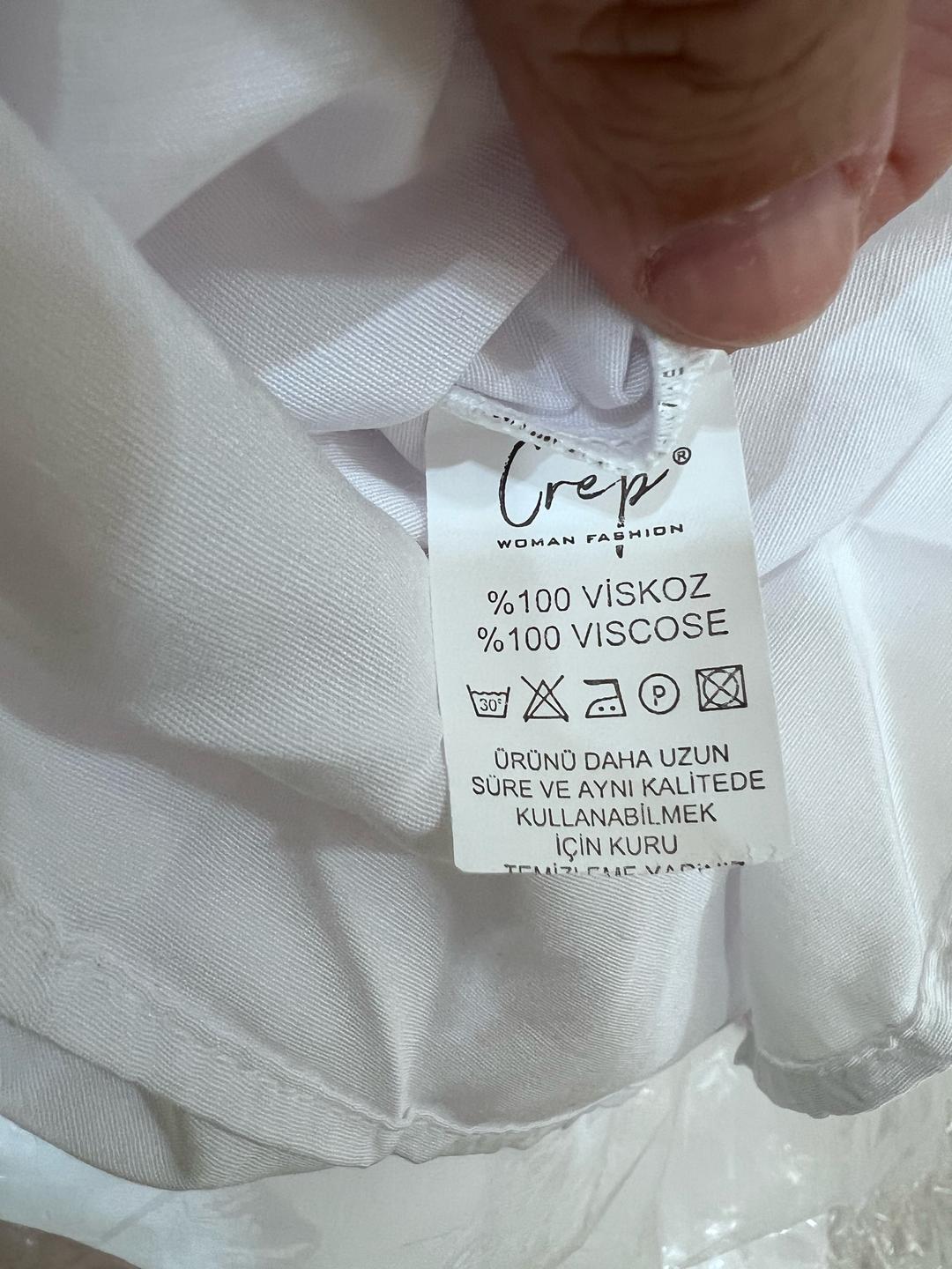 crep Рубашка белые женские — фото 2