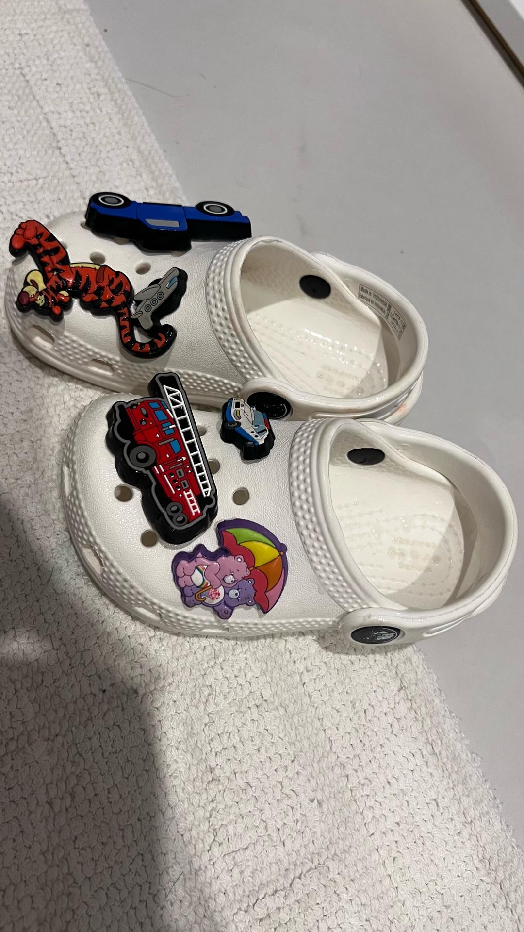 Crocs Crocs kids white C7 23-24 размер детские кроксы оригинал — фото 2