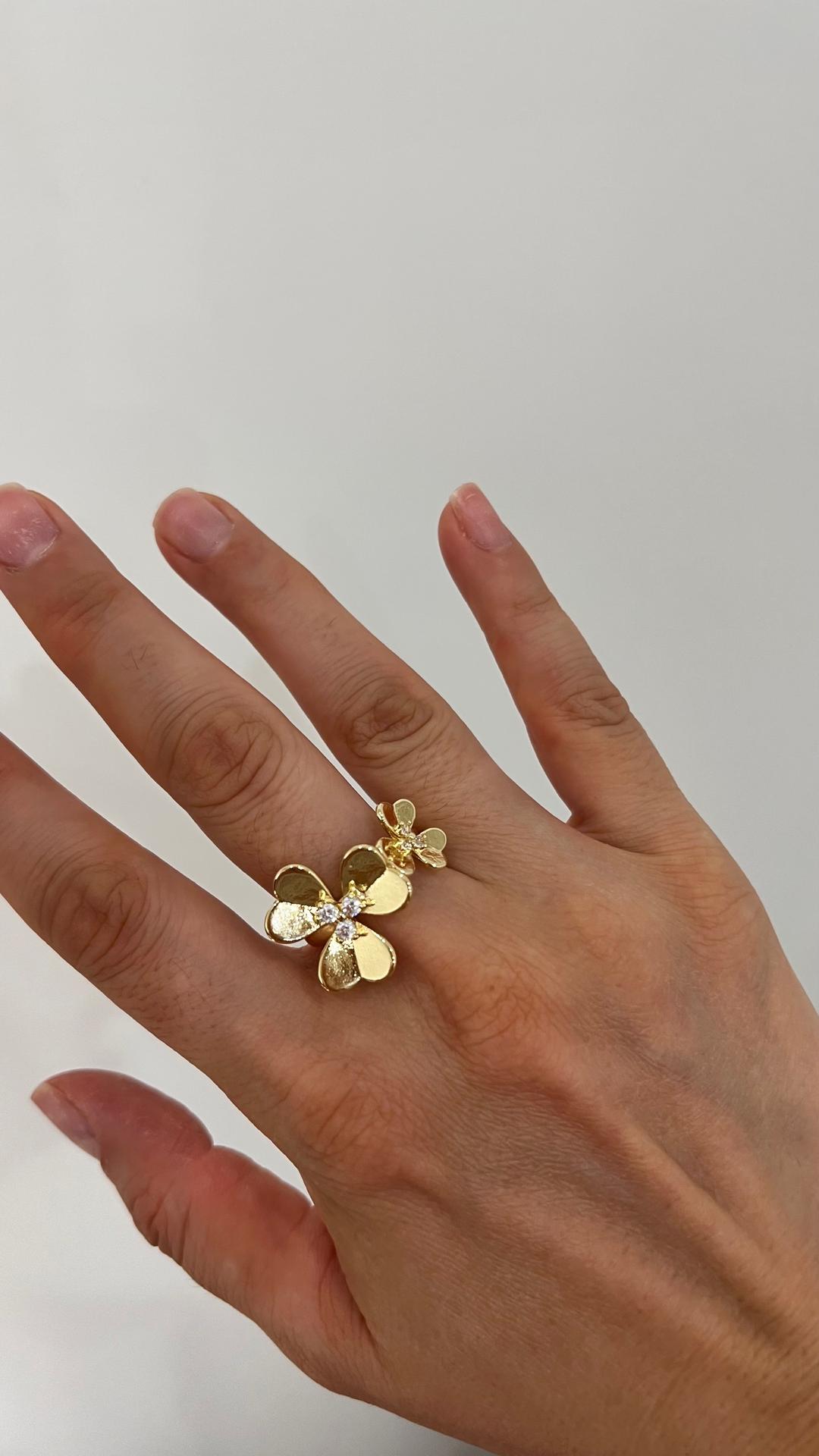 Нет бренда Комплект бижутерии Клевер в стиле Van Cleef Frivole (Новый) — фото 2