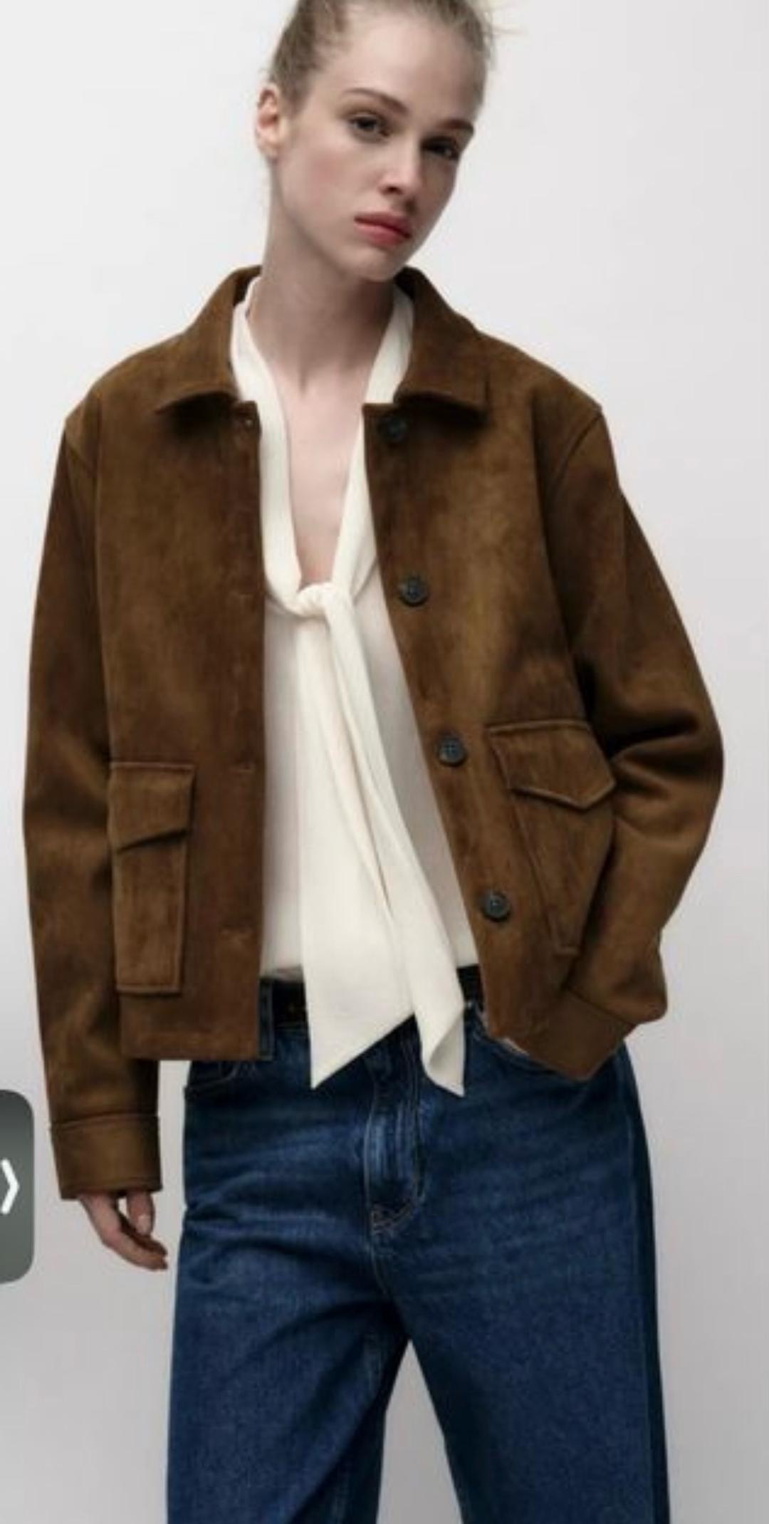 Zara Жакет Zara из искусственной замши — фото 2