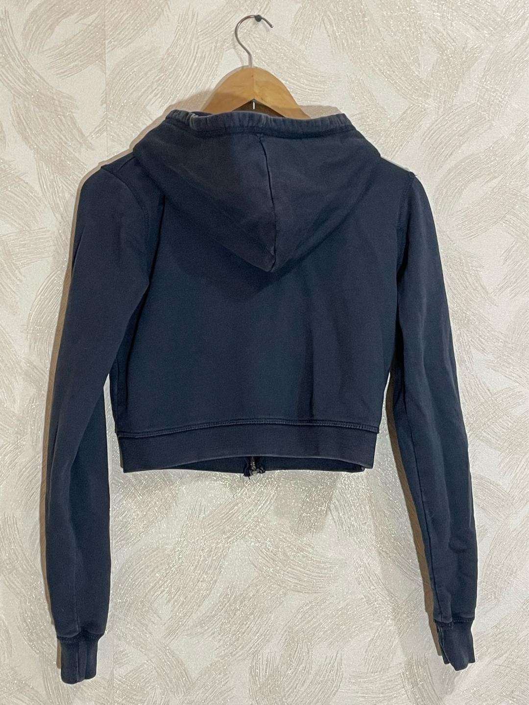 Pull & Bear Кроп худи/ зипка на молнии с капюшоном в стиле y2k — фото 2